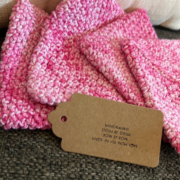 NWT 4 Coasters Made in USA with 100% recycled cotton! Perfect to use as trivet - Picture 2 of 3